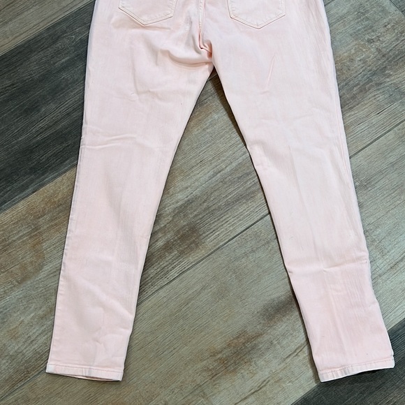 NWT{Isabel Maternity}Sz 18 Peachy Pink Skinny Crossover panel Jeans - Picture 7 of 10